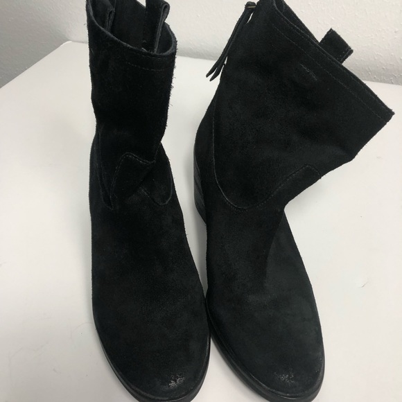 Sam Edelman Black Farrell Suede Booties Sz 8 - Picture 3 of 8